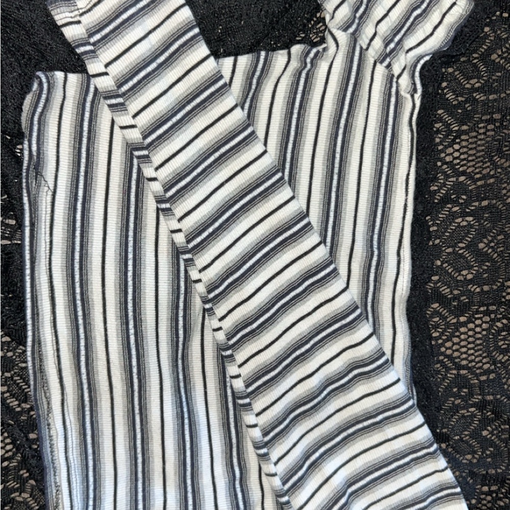 Striped Black and White Top